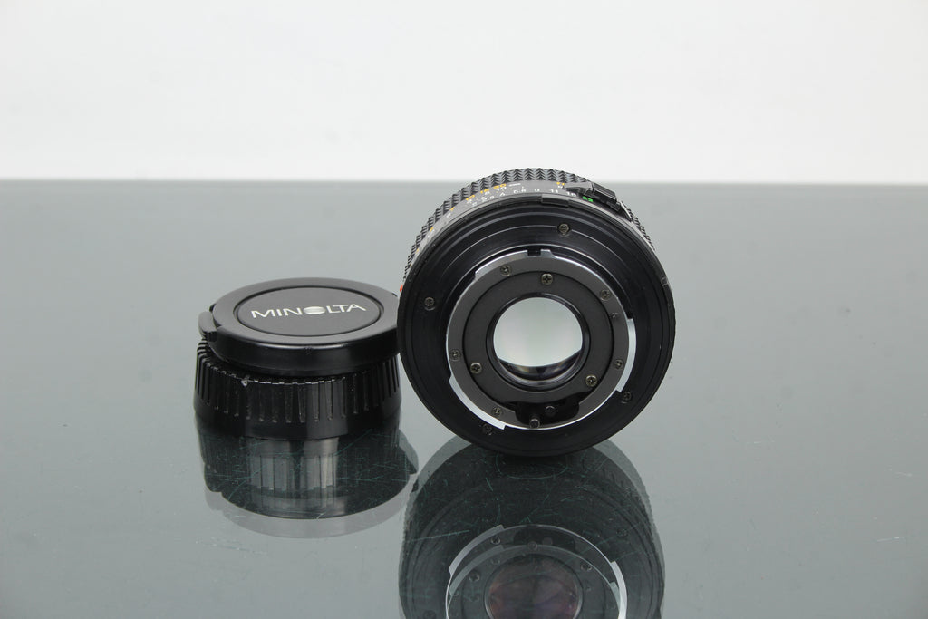 Minolta MD 50mm 1:2 49mm objektiv (MD montáž)